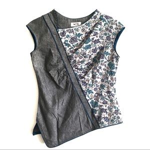 Asymmetrical paneled top